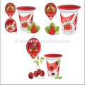 Quality printed aluminum lidding foil with PP/PS lacquer for yogurt cups